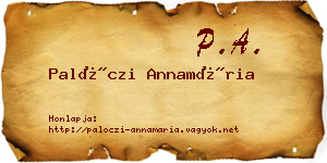 Palóczi Annamária névjegykártya